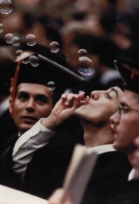 Juan Santiago at college graduation